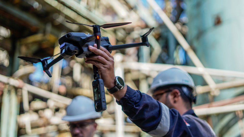 Con drones se inspeccionan zonas complejas de la ex fundición Ventanas